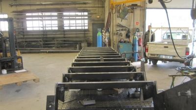 Fabrication d'un escalier en acier dans notre atelier en sud Ardèche